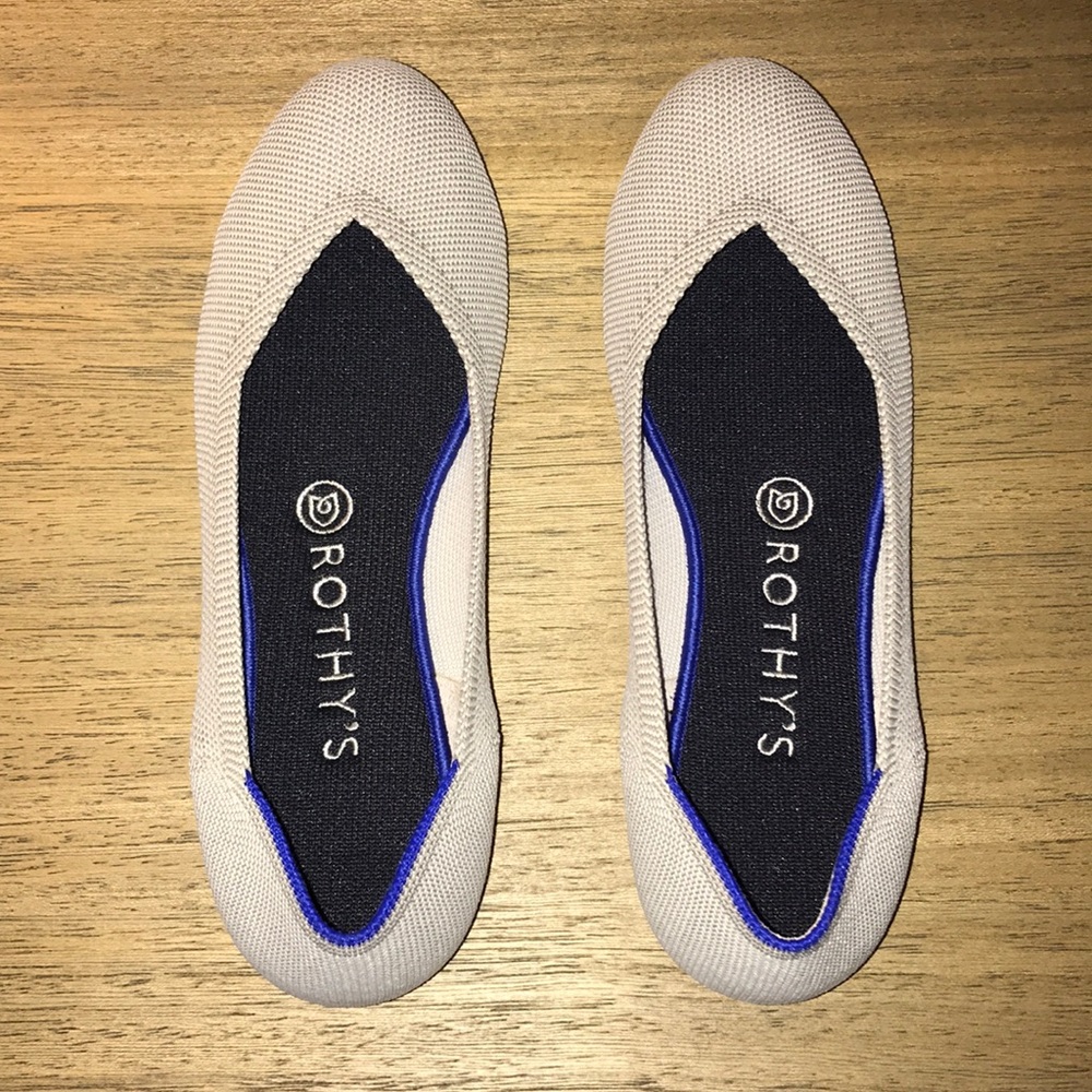 Rothy’s Flax Color Round Toe Flat Size 8